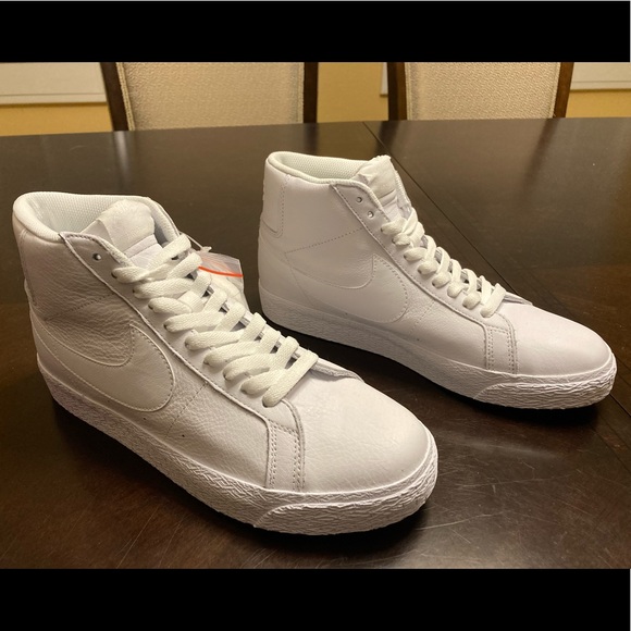 Nike Other - New Nike Blazer Zoom Mid SB Triple White Sneaker 7
